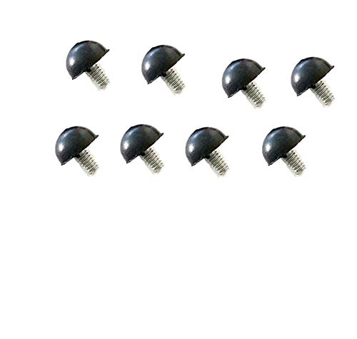 8 Screw On Rubber Bumper Feet with #6-32 x 1/4" Length Machine Screw Built-in - Kitchen Parts America