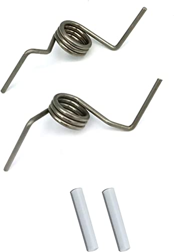 [DA81-01345B Spring OEM Mania] DA81-01345B 2-PACK NEW OEM Produced for SAMSUNG Refrigerator French Door Springs and 2 White Sleeve Pin Set Replacement Part - Grill Parts America