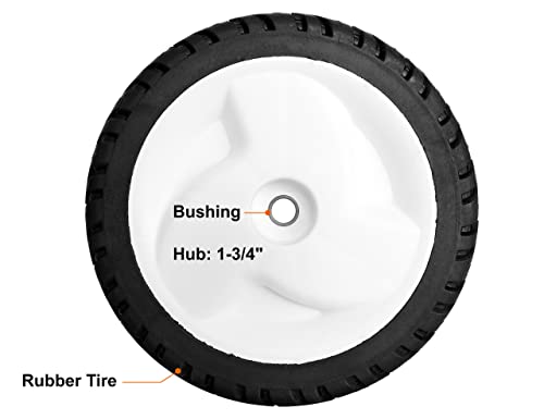 Budrash 105-1815 Front Drive Wheels Compatible with Toro 22 Inch Recycler Mower - 2 Pack Drive Wheel Tires Gear Assembly Compatible with Toro 20016 20065 20005 Self-Propelled Lawn Mower, 8 Inch - Grill Parts America