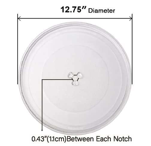 12.75’’ Microwave Glass Tray Compatible with Kenmore, LG and Sears - The Exact Replacement Part of 1B71961F/507049/WB49X10074/1B71961H - Dishwasher Safe - Grill Parts America