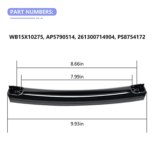 WB15X10275 Black Oven Door Replacement Handle Compatible with General Electric (GE) Hotpoint RCA Sears/Kenmore Microwave Fits Model AP5790514, 261300714904, PS8754172, NM3160DF1BB, JVM3160DF1BB - Grill Parts America