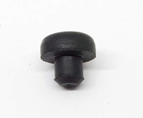 Pkg of 8 - Black SBR Rubber Push-in Bumper - Bumper Diameter - 1/2", Bumper Height - 7/32", Fits Panel Hole Diam 1/4" - Kitchen Parts America