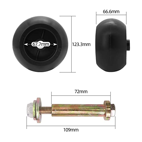 KIPA Mower Anti Scalp Deck Wheel Kit Replace for Bad Boy 022-5234-98 103-3168 103-7263 103-4051 Toro 1-603299 68-2730 Husqvarna 5391026-43 and Many Bore 5/8" Wheel Size 5-2.75 Durable PACK-6 - Grill Parts America