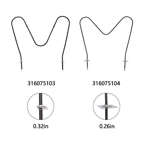 AMI PARTS 316075103 Oven Bake Element Heating Element Compatible with frigi-daire Replace 316075104 PS438018 316282600 09990062 AP4356505 EA2332301 - Grill Parts America