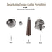 Ankong 54mm Coffee Portafilter for Breville Coffee Machine , Coffee Handle Filter Holder Solid Wood Double Nozzle Coffee Maker Parts Portafilter Handle Stainless Steel Reusable (A black rosewood) - Kitchen Parts America
