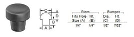 Rubber Push in Bumpers, 1/4" Hole - Quantity 8 - Kitchen Parts America