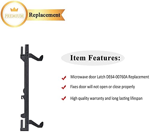 Primeswift DE64-00760A Microwave Door Latch Fit for Sam-Sung Door Key Replace 1557593,AP4224485,PS4229162,EAP4229162 - Grill Parts America