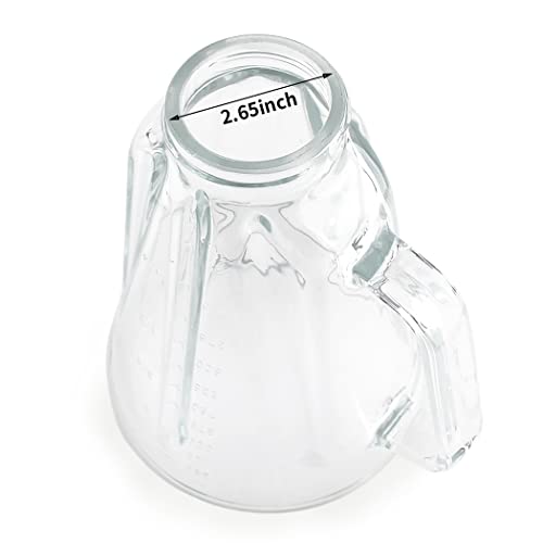 Veterger Replacement parts Glass Jar with lid, Compatible with Hamilton Beach Blenders (5cups) - Kitchen Parts America