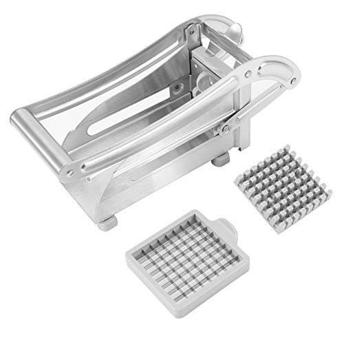 French Fry Cutter, Stainless Steel Potato Cutter Easy to Use Home Vegetable Slicer Chopper Dicer 2 Blades - Kitchen Parts America