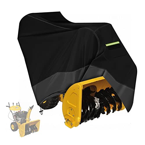 ZUYIYI Snow Blower Cover Heavy Duty 420D Polyester Snow Thrower Cover, Universal Size for Most Electric Two Stage Snow Blowers Waterproof UV Protection Windproof for Outside 47" L x 32" W x 40" H - Grill Parts America