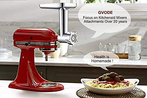 Metal Food Grinder Attachment for KitchenAid Stand Mixers, Kitchen aid Meat Grinder Included 3 Sausage Stuffer Tubes, 4 Grinding Plates, 2 Grinding Blades, Kubbe Meat Processor Accessories - Kitchen Parts America