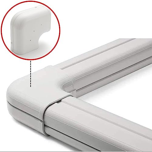 TURBRO 3" W 90° Flat Elbow Part for PVC Line Cover Set, Level Bend Cover,Decorative PVC Line Set Cover Kit Parts Accessories for Ductless Mini Split Air Conditioners, Central AC and Heat Pumps - Grill Parts America