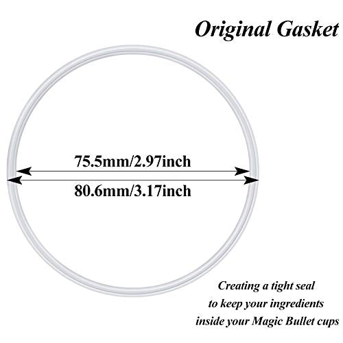 6 Pieces Rubber Gasket Replacement Seal White O-ring Compatible with Magic 250W - Kitchen Parts America