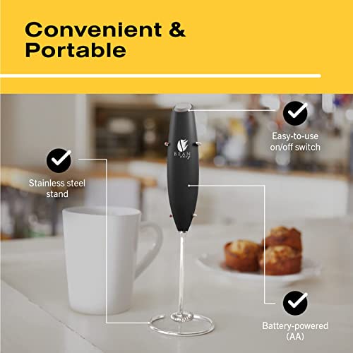 Bean Envy Handheld Milk Frother for Coffee - Electric Hand Blender - Kitchen Parts America