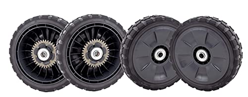 WILDFLOWER Tools HRR216 Wheel Kit, Set of 4, (2) Rear Wheels (42710-VL0-T00ZA) and (2) Front Wheels (44710-VL0-T00ZA) | Long Lasting Strong Grip Treads - Grill Parts America