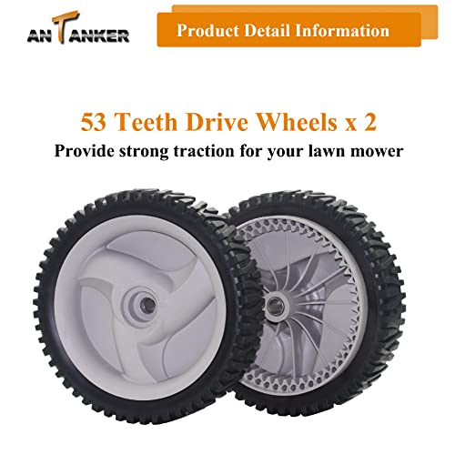 Antanker 583719501 Front Drive Wheels Replaces for AYP 194231x460 401274X460 Craftsman 532403111 Hus qvarna 532402657 Self Propelled Lawn Mower Drive Wheel for Oregon 72-344, 8" x 1-3/4", 2 Pack - Grill Parts America