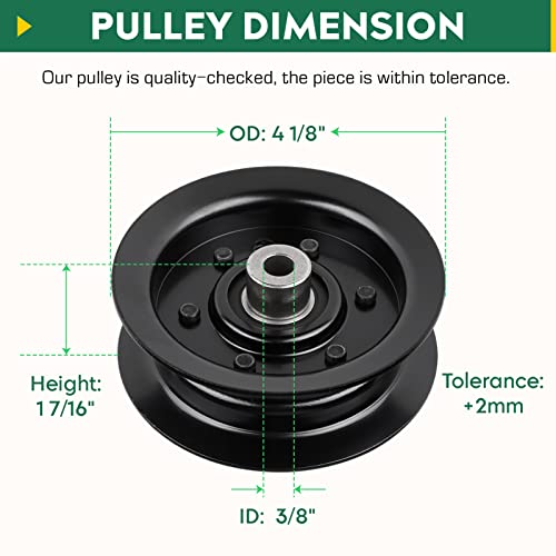 Flat Idler Pulley for Exmark Toro 106-2175 132-9420 42" 50" 54" Deck SS5000 SS5035 Z5000 Z4200 Lawn Mower Timecutter Rotary 12901 (3 Pack) - Grill Parts America