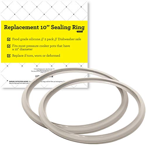 10 Inch Fagor Pressure Cooker Replacement Gasket (Pack of 2) - Fits Many 10 inch Fagor Stovetop Models (Check Description for Fit) - Kitchen Parts America