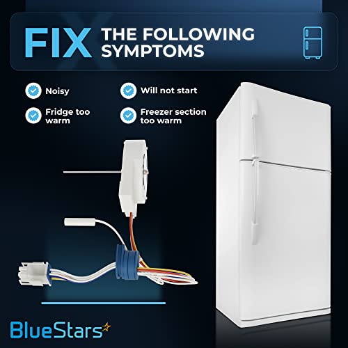 High Compatibility WR60X10074 WR60X10307 Evaporator Fan Motor Replacement Part by BlueStars - Exact Fit for GE Hotpoint Refrigerators - Replaces AP4438809 WR60X10224 PS2364950 WR60X10099 WR60X30370 - Grill Parts America