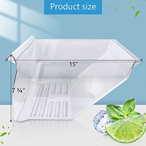 2188664 WP2188664 Refrigerator Door bin Crisper Bin (Bottom) with White Handle for Whirlpool, Kenmore, maytag, kitchenaid Refrigerator - WP2188664 PS890595 2188665 - Grill Parts America