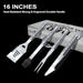 Dad Gifts from Daughter, Fathers Day Dad Gifts for Him Heavy Duty Grilling Accessories Kit for Backyard BBQ, Thick Stainless Steel Grill Utensils with Non-Slip Handle Tool for Man on Birthday - Grill Parts America