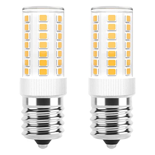 E17 LED Bulbs Dimmable 5W Microwave Over Stove Bulb 125V 40W Incandescent Equivalent, Warm White 3000K, Fit for Whirlpool Maytag GE Kenmore LG Microwaves, Replaces 8206232A 1890433 AP4512653, 2 Pack - Grill Parts America