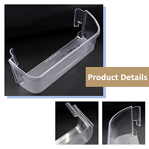 240323002 Refrigerator Door Bin Shelf Compatible with Frigidaire or Electrolux, Bottom 2 Shelves on Refrigerator Side, Clear, Double Unit, Replaces PS429725, AP2115742 - Grill Parts America