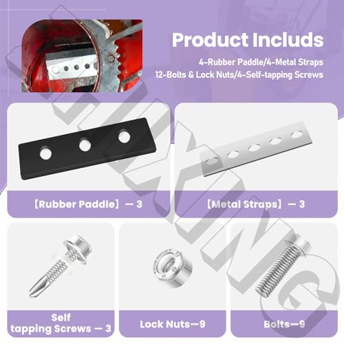 100% 304 Stainless Snow Blower Impeller Modification Kit - 1/4" 4-Snow Blower Blade Universal - Modifies 2-Stage Machine, Rust-Resistant Reuse in Harsh Environments (4) - Grill Parts America