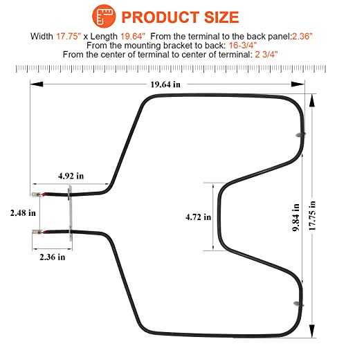 Beaquicy WB44T10010 Oven Bake Element Heating Element - Replacement for GE Oven Stove - Grill Parts America