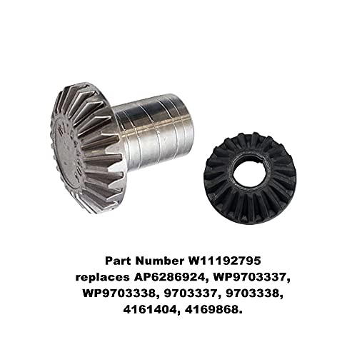 9703337 9703338 Mixer Bevel Gear Kit - by Haiouus, Compatible with Whirlpool W11192795 Kitchen Mixer - Fits 4161404 & 4169868 - Kitchen Parts America