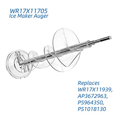 Ice Maker Dispenser Auger for GE Refrigerator Replacement Parts : WR17X11705 WR17X11939 PS1018130 AP3849786 AP3672963 PS964350 Ice Bucket Auger - Grill Parts America