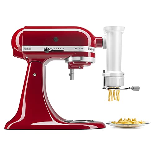 KitchenAid KSMPEXTA Gourmet Pasta Press Attachment with 6 Interchangeable Pasta Plates, White - Kitchen Parts America