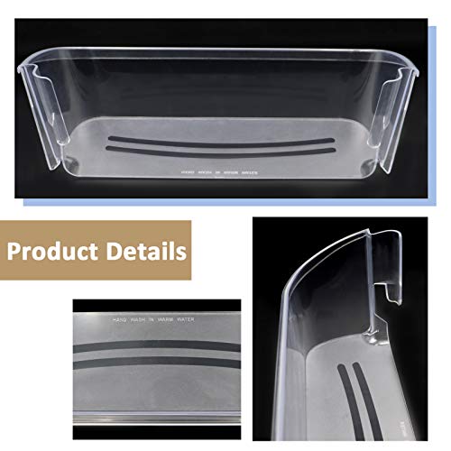 240323002 Refrigerator Door Bin Shelf Compatible with Frigidaire or Electrolux, Bottom 2 Shelves on Refrigerator Side, Single Unit, Clear, Replaces PS429725, AP2115742, AH429725， - Grill Parts America