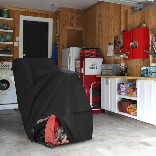 Porch Shield Snow Blower Cover - Snowblower Waterproof Heavy Duty for Most Two Stage Thrower Cover 65" x 33" x 50" Black - Grill Parts America