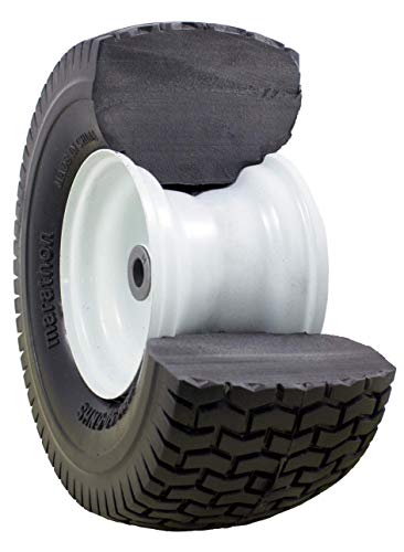 Marathon 30426 15x6.50-6" Flat Free Lawnmower Tire on Wheel, 3" Hub, 3/4" Bushings - Grill Parts America