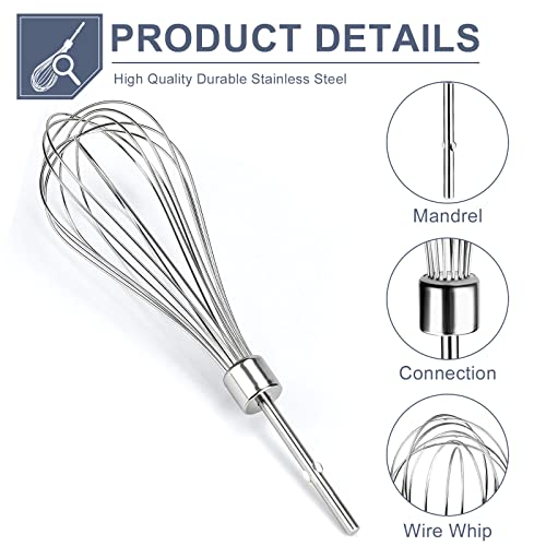 Kitchen Aid Hand Mixer Attachments KHMPW Stainless Steel Pro Whisk Egg Beater replaces KHM512BM,AP5644233,PS4082859,KHM2B - Kitchen Parts America