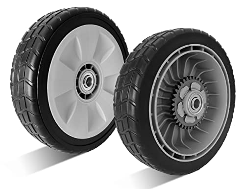 Budrash 42710-VE2-M02ZE Rear Wheels for Hon da Lawn Mower, 42710-VE2-M01ZE Back Wheels Tires for Hon da HRR2169VKA HRR2168VKA HRR2162SDA 21" Self Propelled Walk Behind Mower/Push Mower - Grill Parts America