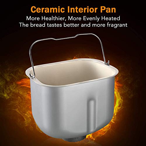 KBS Bread Machine Liner, Bread Pan with Kneading Paddle for 2LB KBS Bread Machine, KBS Bread Maker Universal Replacement Parts, Premium Ceramic pan - Grill Parts America