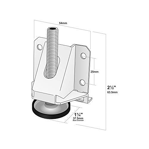 Rok Hardware 4 Pack Heavy Duty 8000 lbs Capacity Adjustable Furniture Leg Levelers - Grill Parts America