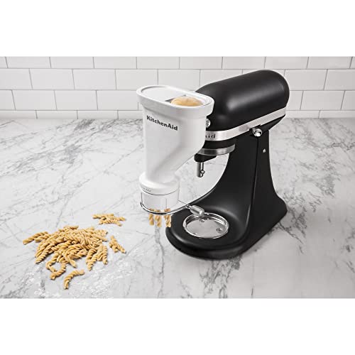 KitchenAid KSMPEXTA Gourmet Pasta Press Attachment with 6 Interchangeable Pasta Plates, White - Kitchen Parts America