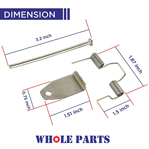 Whole Parts Refrigerator Ice Dispenser Door Kit Part # 8201756 - Replacement & Compatible w/Some Whirlpool Refrigerators - Broken Tab Ice Door Kit - Replaces AAP4453798, PS4218879 - 2 Yr Warranty - Grill Parts America