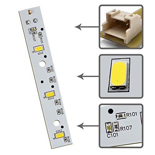 WISINY LED Light Board WR55X26671 PS11767930 AP6035586 Compatible for GE Refrigerator Replacement Part Replace 4468532 EAP11767930 LED3344588 5PCS - Grill Parts America