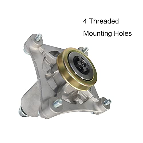 WELOVEHOME 187292 Spindle Assembly with 195945 Pulley for 46" 48" 54" Mower Deck Replaces Ariens 21546238 21546299 Husqvarna 532187281 532187292 AYP 187292 192870 532192870, Pulley 195945 197473 - Grill Parts America