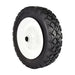 MaxPower 335160 6 Inch x 1.50 Inch Steel Wheel with 1/2 Inch Bore 1-3/8 Inch Offset and Diamond Tread, Black - Grill Parts America