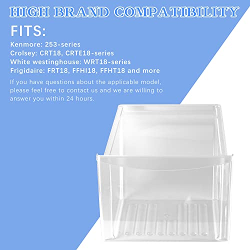 240337103 Refrigerator Bottom Crisper Drawer Pan Replacement Parts compatible with Frigidaire Kenmore Replaces 240337105 240337107 240337108 240337109 891037 AP2115849 PS429854 AH429854 EAP429854 - Grill Parts America