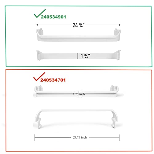 240534901 x2 & 240534701 x1 Refrigerator shelf retainer bar parts Compatible with frigidaire or kenmore Door Shelf Rack Bar Rail, Replaces AP3214631 PS734936 AP3214630 PS734935 AH734935 EA734935 - Grill Parts America