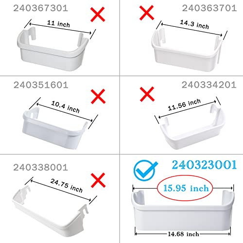 240323001 Refrigerator Door Bin, Refrigerator Side Shelf Replacement Part, (15.95in long), Fit for frigidaire kenmore, Replace AP2115741, PS429724, AH429724, 240323007, (DON’T fit freezer door) - Grill Parts America