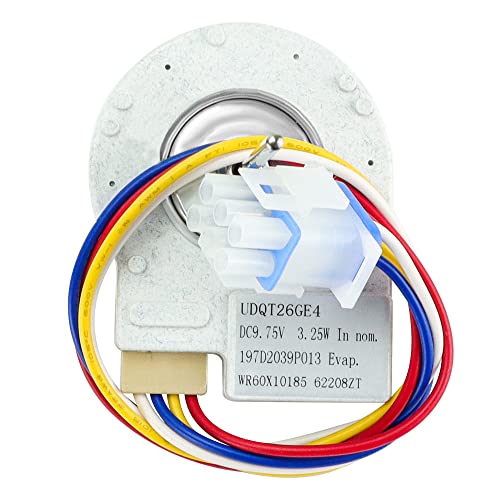 WR60X10185 Refrigerator Evaporator Fan Motor Replacement Part by Romalon Fit for G-E Hot-Point Refrigerators Replaces WR23X10353 WR23X10355 WR23X10364 PS1019114 AP3875639 - Grill Parts America