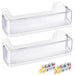 (2 PACK) UPGRADED DA97-08348A Refrigerator Door Shelf Bin Compatible with Samsung Refrigerator Part RS265TDRS RS25H5111BC RS25H5111SR Door,For DA63-05215A Refrigerator Middle Door Bin Guard Assembly - Grill Parts America