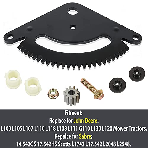 Steering Sector Pinion Gear Rebuild Kit Replacement for John Deere L100 L105 L107 L110 L118 L108 L111 G110 L130 L120 Serie Lawn Tractors Replaces# GX20052BLE - Grill Parts America